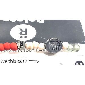 Relate Ikamva Beaded Bracelet Elephant Charm 7in Stretchy
